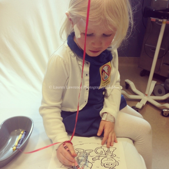 Colouring at Sick Kids while waiting for the doctor (another iPhone photo)